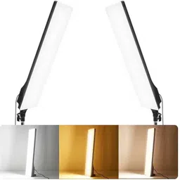 FKU 2 Pack RL150 LED Photography Panel Light with Tripod Stand for Photo Shooting 1000 lx Camera LED Light image 2