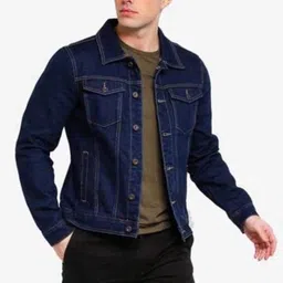 zaratrend Men Solid Denim Jacket image 3