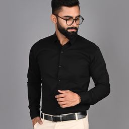 fubar Men Slim Fit Solid Spread Collar Formal Shirt-picture-39