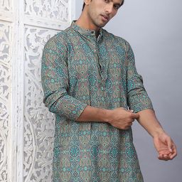 anouk Men Cotton Blend Kurta Pyjama Set-picture-21