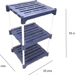 bazooka Book Stand, Home Decor Storage Rack Showcase Organizer for Living Room, Office Plastic Open Book Shelf image 4