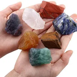 miran agate RAW SEVEN CHAKRA Decorative Showpiece - 7 cm image 2