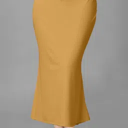 Trendmalls TM-P001-Orange-M Lycra Blend Petticoat image 1