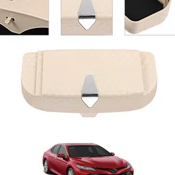 ayw Universal Multiuse Beige New Style Sunglass Holder For Car-47 White Car Sunglass Clip Holder image 1