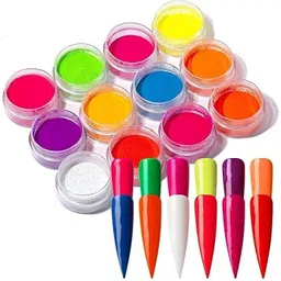 Neon Acrylic Nail Powder Set.-image-6