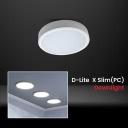 instapower D-Lite x-Slim (PC) 8W Surface Round Downlight (Warm White) Ceiling Light Ceiling Lamp image 3