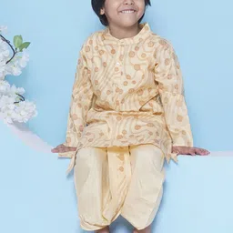 Sethukrishna Boys Floral Printed Regular Kurta with Dhoti Pants image 5