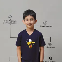 Friskers Boys Graphic Printed Slim Fit Pure Cotton T-Shirt image 3