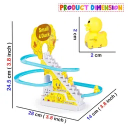 ADKD Kids Musical Duck Track Slide & Climb Stairs Toys With 3 Duck image 3