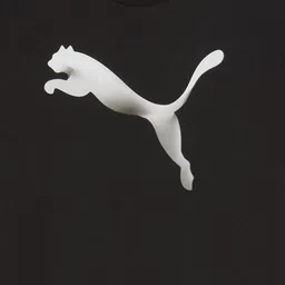 puma Women Printed Round Neck Cotton Blend Black T-Shirt image 5