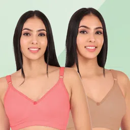 clothonics Pack of 2 Women Full Coverage Non Padded Bra-picture-19
