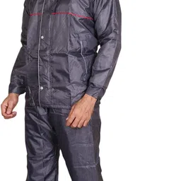 click one Solid Men Raincoat image 5