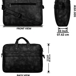 mintfox Men & Women Black Messenger Bag image 2