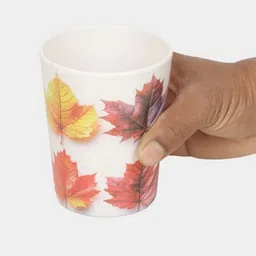sm homes Maple Leaf Printed Tea & Coffee Cup | Lightweight & Break-Resistant Melamine Coffee Mug image 3