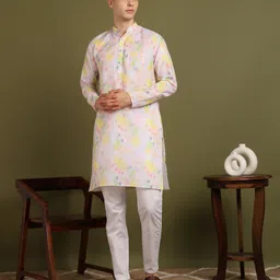 fubar Men Cotton Blend Kurta Pyjama Set image 2