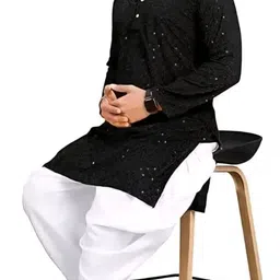 raj traders Men Viscose Rayon Kurta Dhoti Set-picture-26