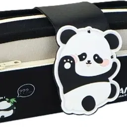 parshya Premium Kawaii Panda Art Canvas Pencil Box image 1