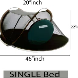 m f emporium Polyester Kids Washable Kids Baby Foldable Mosquito Net For New born Baby With base Size (0 to 3 Years) Mosquito Net image 2