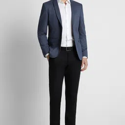 peter england Men Solid Single Breasted Casual Blazer image 4