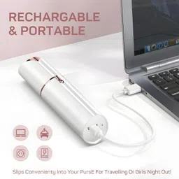 ubronik Lipstick Shaped Flawless Electric Charging Facial Hair Remover Shaver Waxing Spray image 4