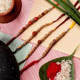 pdr poonam designer rakhi Designer _D_095 Mauli Thread Rakhi Set-picture-23