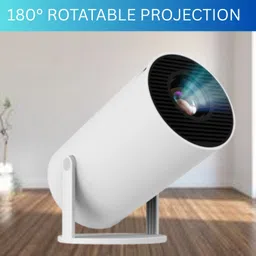 SACRO Smart (Projector) 1080P & 4K Support Rotatable Design With Netflix/Prime etcQ242 (4500 lm / 1 Speaker / Wireless / Remote Controller) Portable Projector image 1