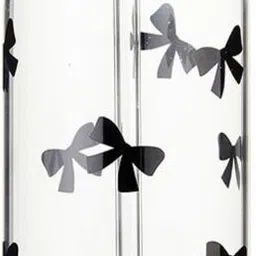 tiny treasure Bow Print Glass Tumbler With Lid and Straw Glass Cup With Bamboo Lid Glass Water/Juice Glass-picture-44