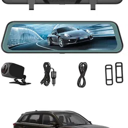 maties 9.66inch Digital Mirror DVR Full Touch Screen With TFT/Night Vision For Car-283 Black LCD-picture-35