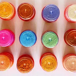 mahir glitter VOZWA Face and Eye Shimmer Powder and Glitter Powder (Pack of 12 Pcs) image 3