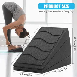 LQZ Squat Wedge Block Slant Board for Calf Stretching, Elevated Squat Training Heel Tip Replacements image 5