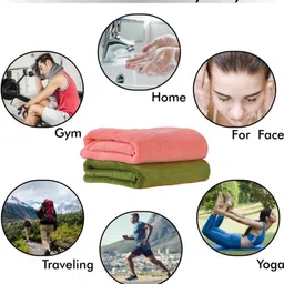 yellow weaves Microfiber 400 GSM Face, Hand, Sport Towel Set image 5