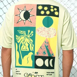 HIGHLANDER Men Graphic Printed Round Neck Oversized T-shirt image 2