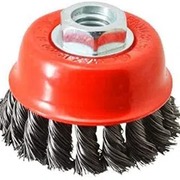 kshivi Twisted Cup Brush for Angle Grinder to Remove Rust With Drill Attachment Wheel Brush image 3