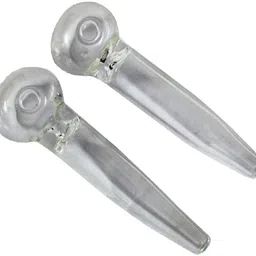 richaa creation 5 Inch Valentines Tullu Clear Glass Oil Burner Pipe Smoking Beer Bong Funnel image 1