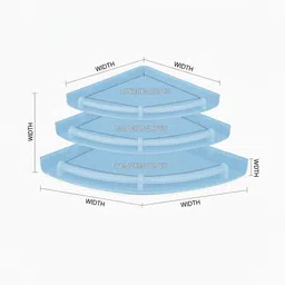 harigario Bathroom Corner Shelf – Set of 3 Plastic Wall Shelf image 4