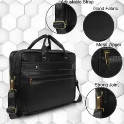 jairaj Men & Women Black Messenger Bag image 2
