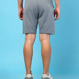 technosport Solid Men Grey Sports Shorts image 2