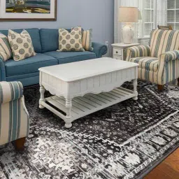 sapana carpet-mats Grey Traditional 3 ft x5 ft Carpet-picture-10