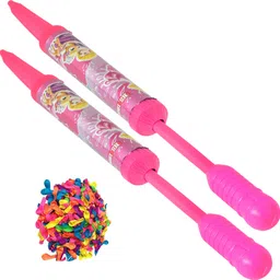 (2 Pichkari+100Water Balloon)for Children Holi & Summer Pool Party Fun Water Gun-image-67