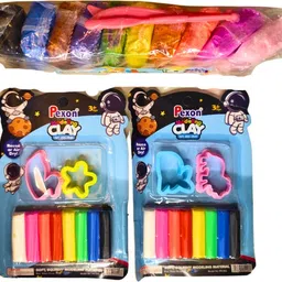 maa kamakhya enterprises Colorful Modeling Clay Set with Shape Cutters – 20+ Pieces 3 In 1 Art Clay-picture-17