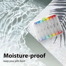 rabbonix 07 Days 2 Times Pill Box Am Pm Travel Medicine Organizer Twice Daily Vitamin Holder Pill Box image 4