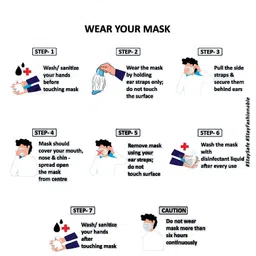 VASTRAMAY Unisex Set of 3 Reusable 2-Ply Floral Print Protective Outdoor Cloth Face Masks image 2