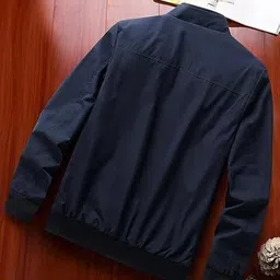 zyrona Men Solid Casual Jacket image 2