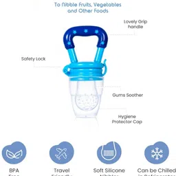 gleam soul BPA Free,Silicone Fruit Feeder Pacifier for Baby 3–10 Months Old - Silicon image 4