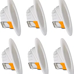 vedrid 9-Watt jelly Round Led Down light (Pack of 6) Downlighter Ceiling Light Ceiling Lamp image 1