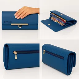 reshu Casual Blue Clutch image 4