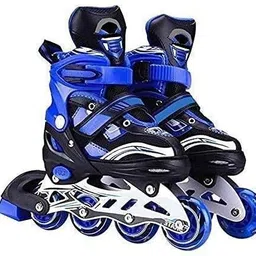 berly product High quality Skating in-line Shoe PU LED wheel In-line Skates - (Blue) Shoe Skates - Size 6-7 UK-picture-46