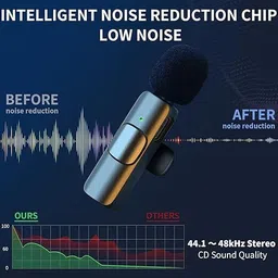 VitalWear Wireless k8 Mic for Type-C Bluetooth Android Cell Phone Tablets Supported Camera Microphone image 2