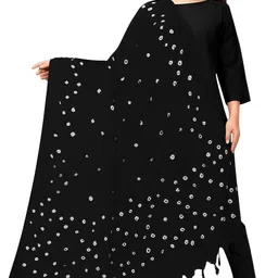 dhwanix look Cotton Blend Printed Orange Women Dupatta-picture-15