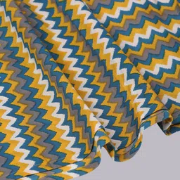 KALINI Women Multicoloured Geometric Striped Keyhole Neck Flared Sleeves Quirky Anarkali Kurta image 5